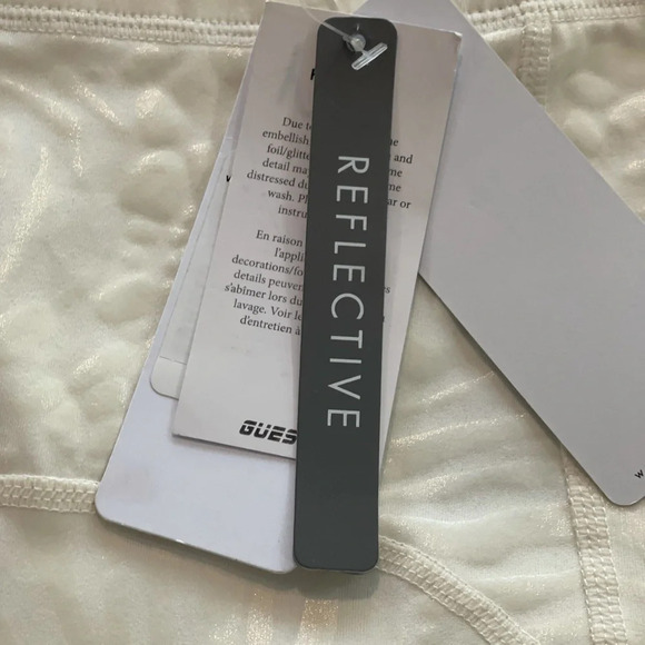 Guess Reflective Deborah leggings Ocean Salt Beige size XS - Picture 10 of 16